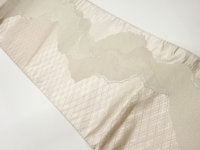 佐賀錦道長取に菱模様織出し袋帯